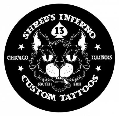 Shred's Inferno Custom Tattoos logo