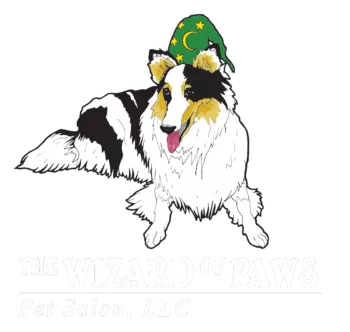 The Wizard of Paws Pet Salon logo